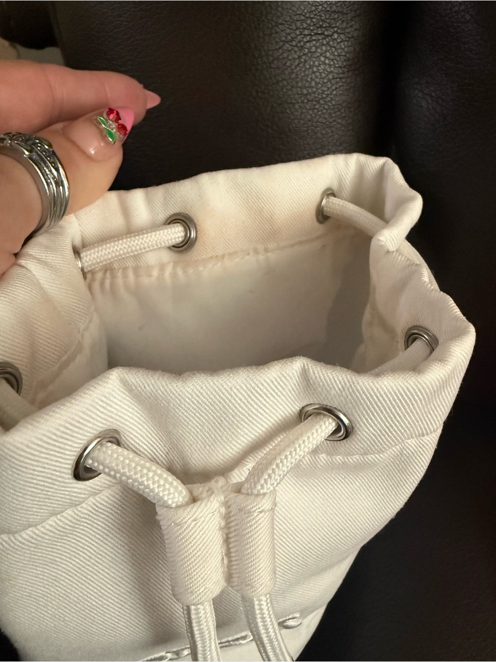Dior Embroidered Drawstring Cosmetic Pouch - Picture 3 of 6
